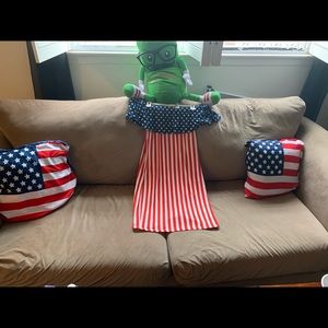 American flag off the shoulder CR dress